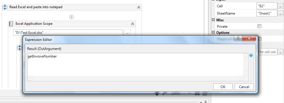 pass the variable to results